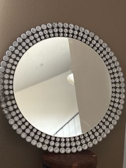 Round glam mirror