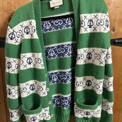 Green And White Striped Gucci Sweater