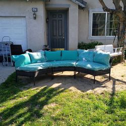 Round Patio Furniture Half Moon Patio Set Outdoor Patio Furniture Set Brand New 🆕