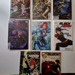 Black Widow Lot Of (9) Marvel Comics Books Vol.4(6-8) & Vol.7(1-5) Plus Gamerverse Black Widow #1
