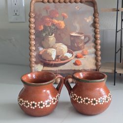 Mexican Terracotta Clay Mugs