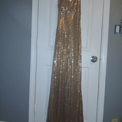 Gold Sequin Prom or Formal Dress
