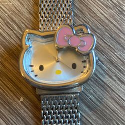 Hello Kitty Stainless Steel Watch / Needs New Battery Never Worn