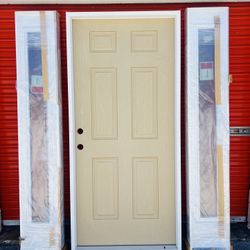 Brand New Exterior Impact Door With Double Sidelight 64.5x80.5