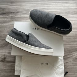 Celine Skate Slip On Gray Wool Flat Size 6 (EU 36.5) Womens