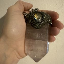 Extra Large Quartz Crystal Terminated Necklace