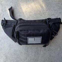 Black Fanny Pack Carry Bag /-Crossbody Carrier