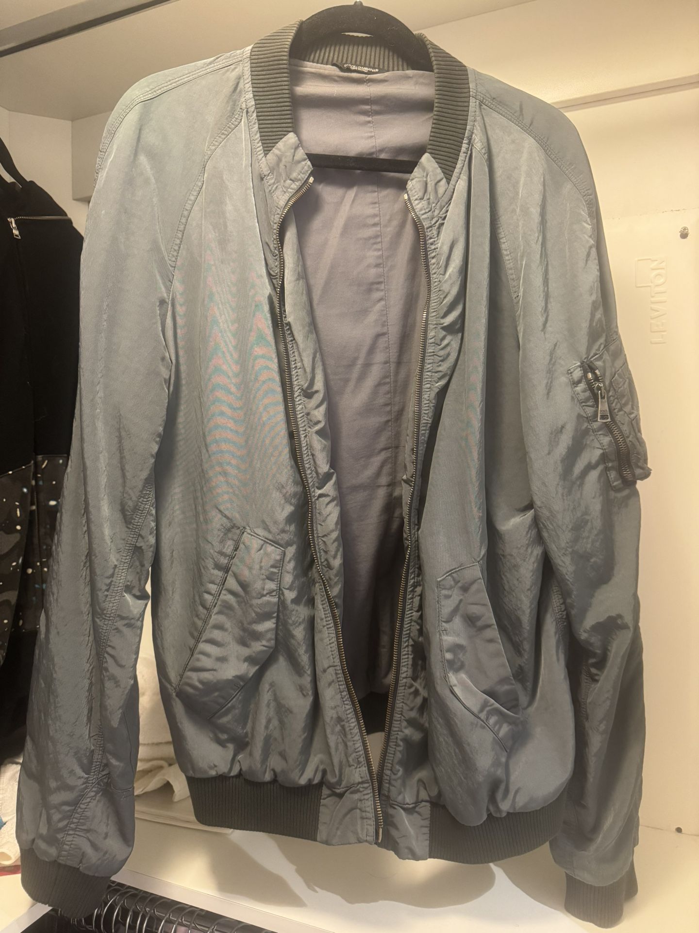 Men’s Dolce & Gabbana Bomber Jacket - Sharkskin Gray - size 50 (L)