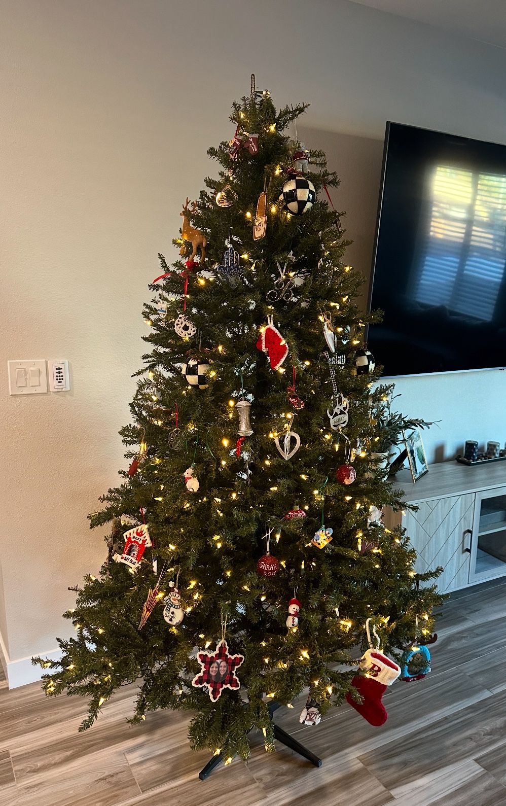 7.5' Christmas Tree - PRE-LIT White or Color LEDs - Remote - NICE! MARTHA Steward LIVING brand