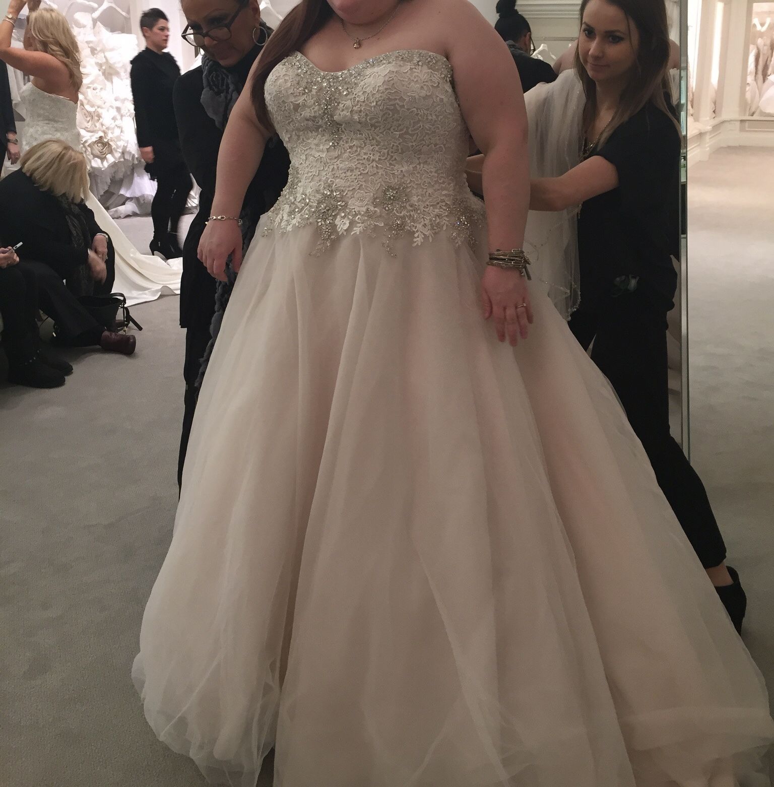Danielle Caprese for Kleinfeld wedding dress unaltered unworn size 30W plus size