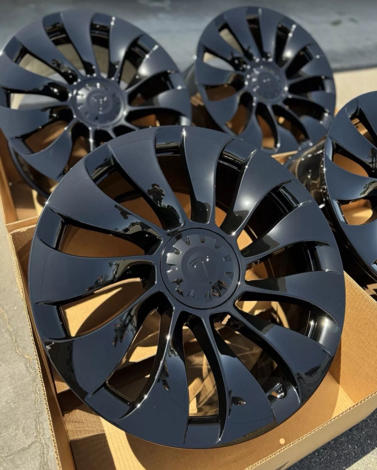 20” Tesla Model 3 Uberturbine OEM Wheels Gloss Black