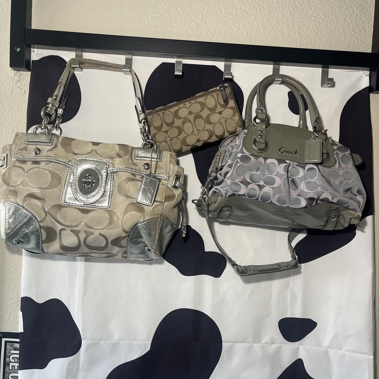 Two Coach Bags And Wallet