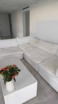 White sofa sectional