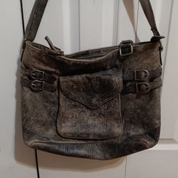 Harley-Davidson Genuine GoatSkin Leather Distressed Bag Purse