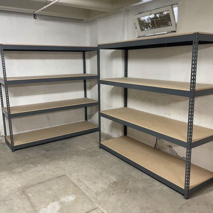 Boltless Racks 72 in W x 24 in D Boltless Storage Shelves Stronger than Homedepot And Lowes Delivery Available
