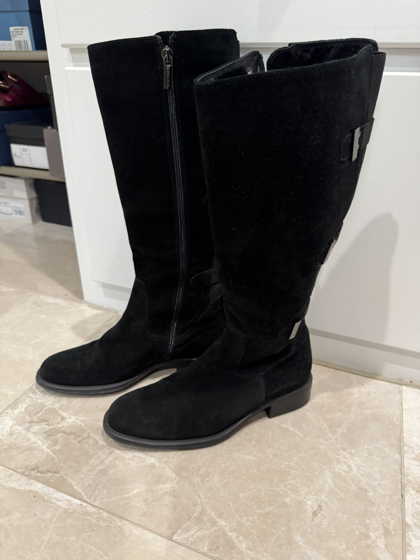 Aquatalia Suede Boots, Black 37