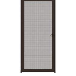 Larson Pembrook 32-in x 81-in Brown Aluminum Hinged Screen Door 