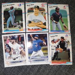 6 Baseball Cards 