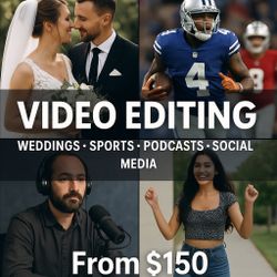 🎬 Professional Video Editing – Weddings | Sports | Podcasts | Social Media – From $150