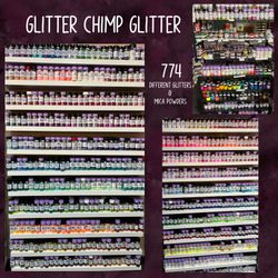 Glitter Chimp glitter All NEW Fine, Chunky, Glow In The Dark, Mica Powder