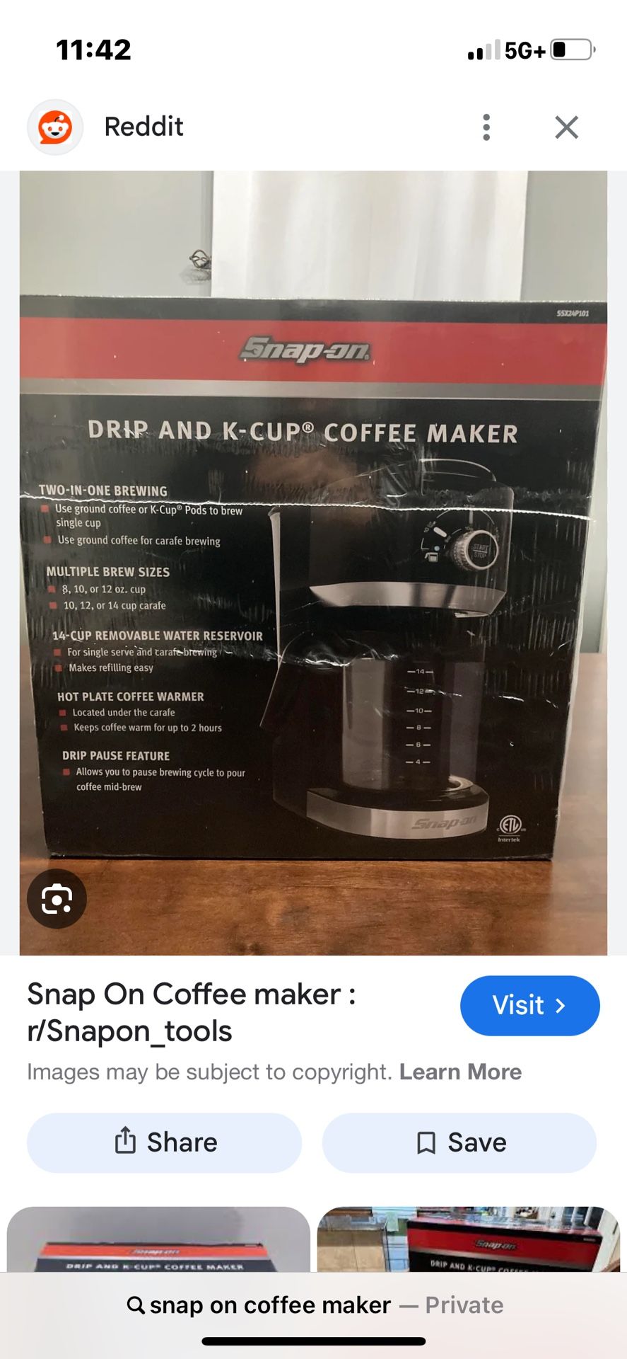 Snap On Coffee Maker