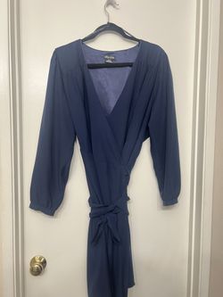 City Chic Navy Wrap Dress