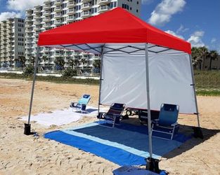 NEW! Red Pop Up Canopy with 1 Sidewall