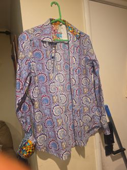 Robert Graham Stunning Embroidered printed Men's Shirt m