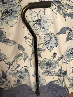 Dark green chrome adjustable cane/walking stick