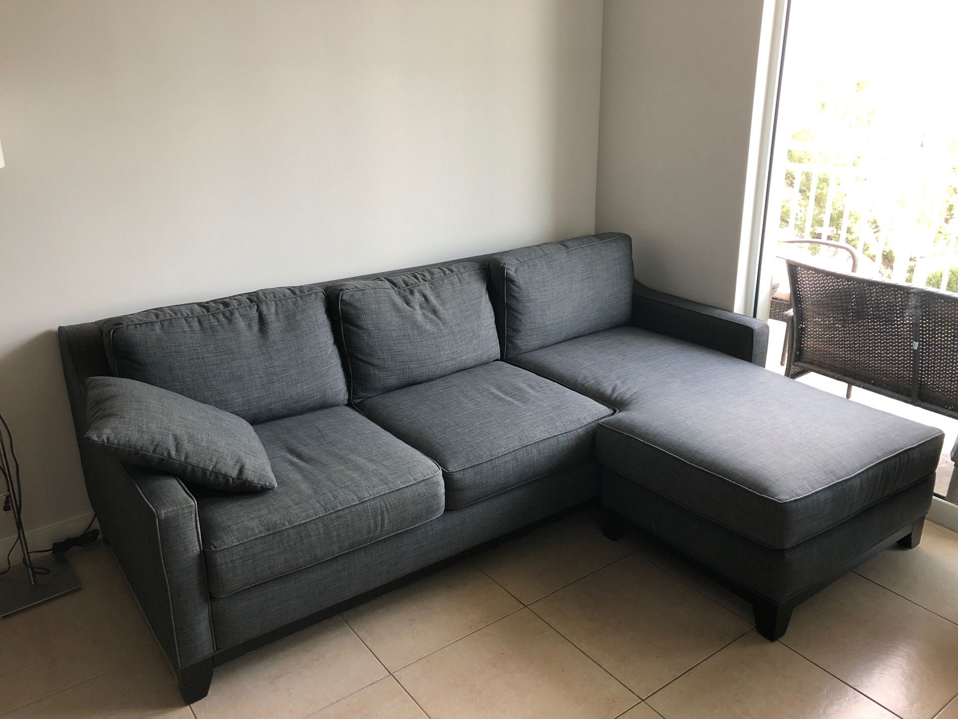 Sectional sofa charcoal gray