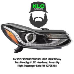 For 2017 2018 2019 2020 2021 2022 Chevy Trax Headlight LED Headlamp Assembly Right Passenger Side RH (contact info removed)1