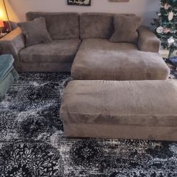 2 Piece Sectional With Storage Ottoman 