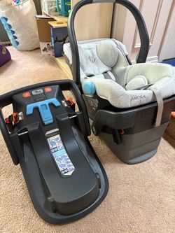 UPPAbaby MESA Infant Car Seat - Bryce (White and Grey Marl) + MESA Base