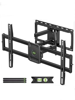 USX Mount Full Motion TV Wall Mount for Most 42-90 inch Flat Screen/LED/4K, TV Mount Bracket Dual Swivel Articulating Tilt 6 Arms, Max 16" Wood Studs,