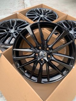 Toyota Camry Rims 19” OEM Factory Wheels Rines new gloss black powder coated ( exchange available )( Cambio Disponible ) fits Toyota Camry Avalon  rav