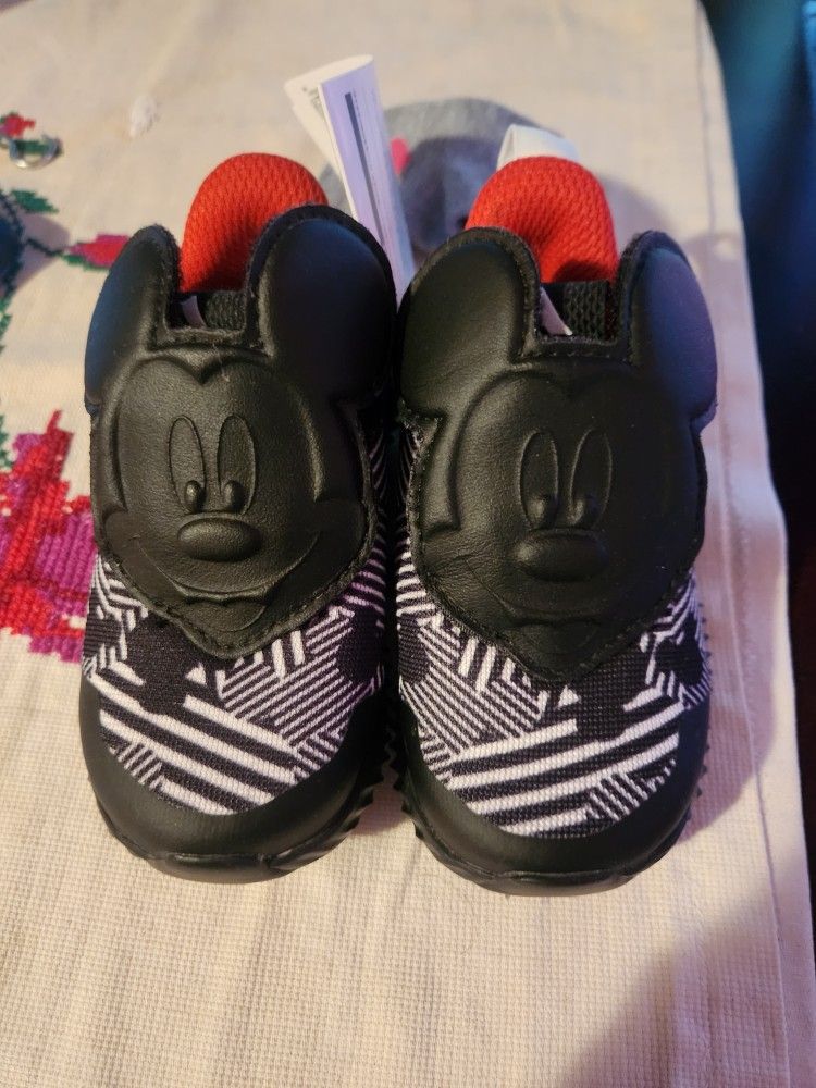 New Black Mickey Adidas Baby Boy Shoes