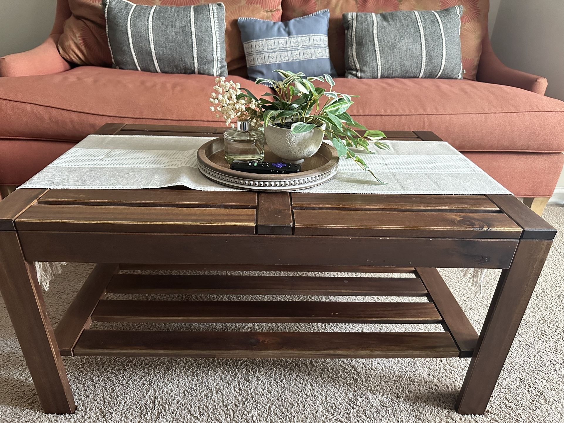 Ikea indoor/outdoor coffee table (dark brown)