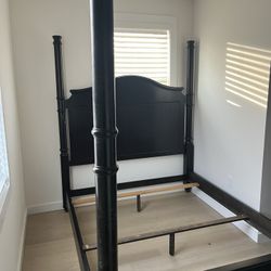 Canopy Bed Frame Black 