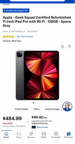 iPad Pro 4th Gen 11in 128GB