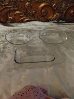 3 GLASS BAKING DISHES 
