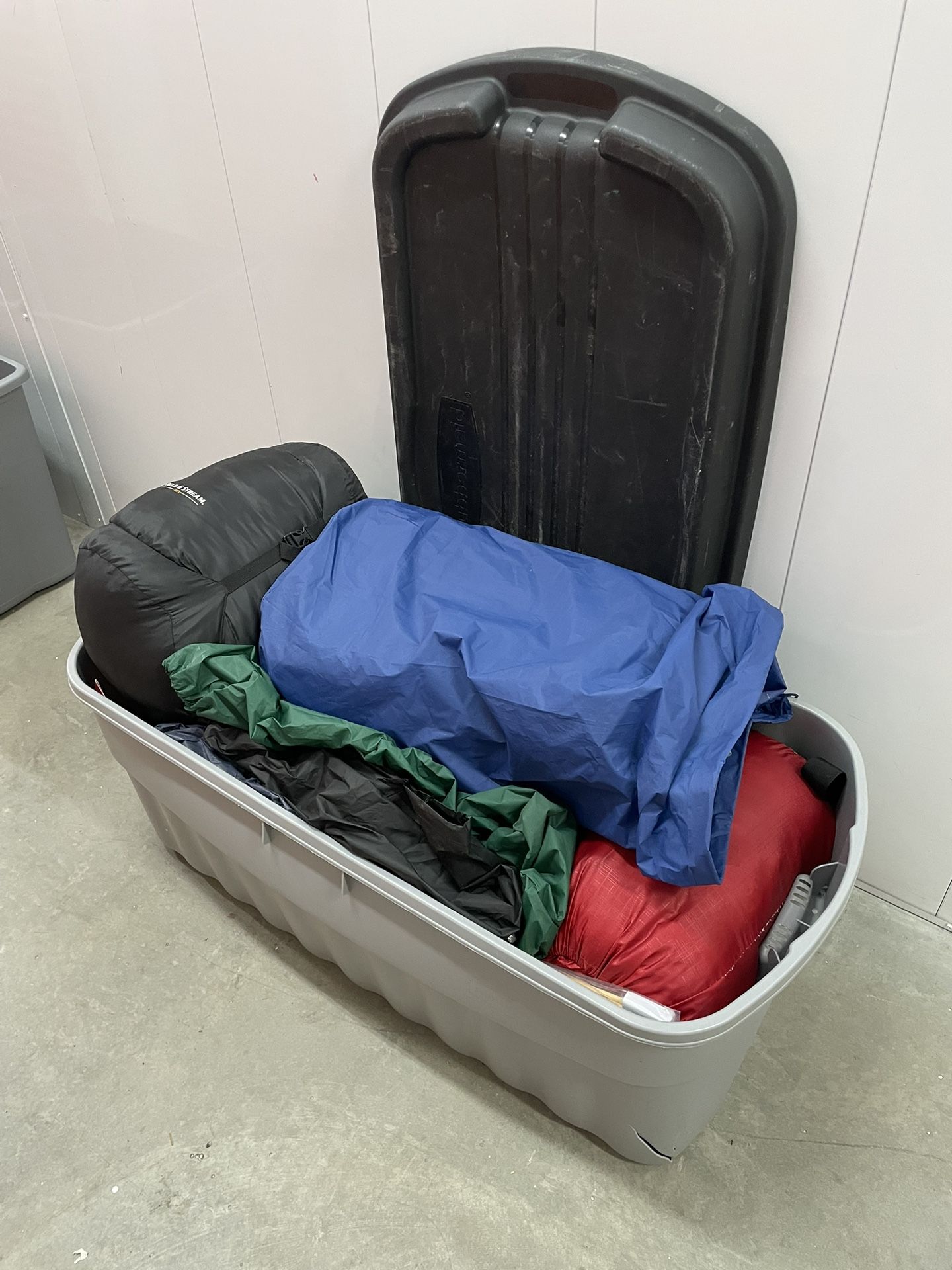 Bin Of Camping Gear.
