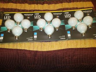 3 Packs Of 4 Frit Electric LED Light Bulbs Total 12, 2700K Warm White