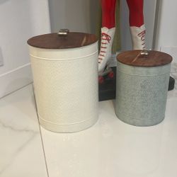 2 Dog Containers Large & Small