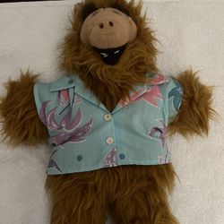 Vintage 1988 Alf Plush Puppet Burger King Promo Surfer Hawaiian Shirt