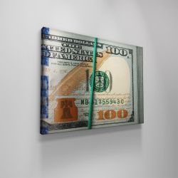 100 Dollar Bill Canvas Picture 
