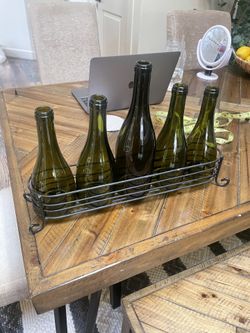 Wine Bottle Candle Holder Decor 