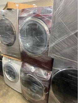 Samsung burgundy washer and dryer front load