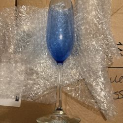 9 Blue Champagne Glasses