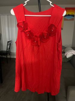 Red Rose Summer Blouse