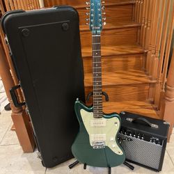 Squier Paranormal 12 Jazzmaster (Brand New) W/ Hardshell Case, Fender Amp